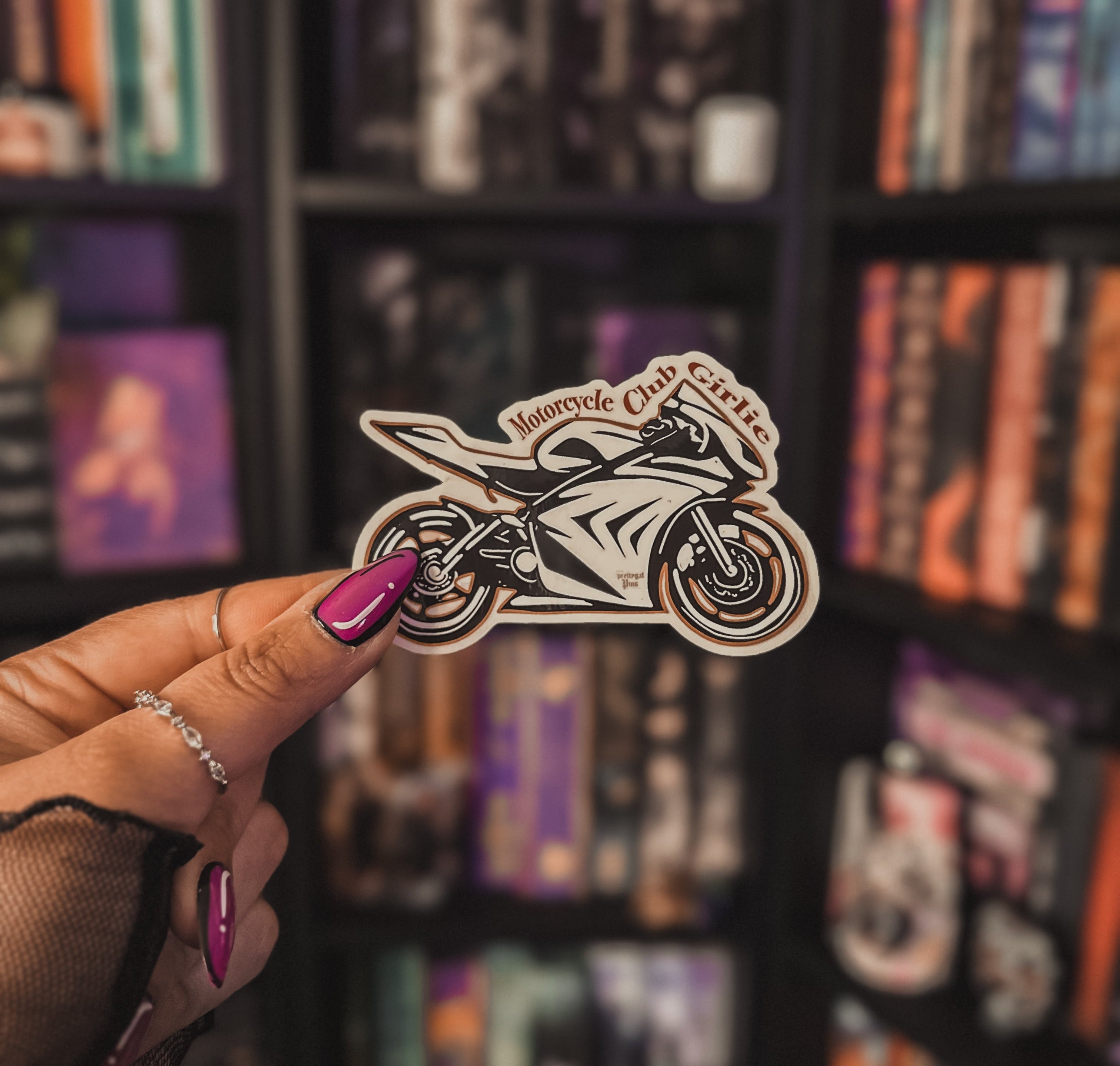 Female Motorcycle Sticker Motorcycle Girlie Jumbo Sticker – PrettygalPins